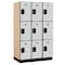Salsbury Industries Wardrobe Locker, 45" W, 21" D, 76" H, (3) Wide, (9) Openings, Gray 23361GRY - alternate 1